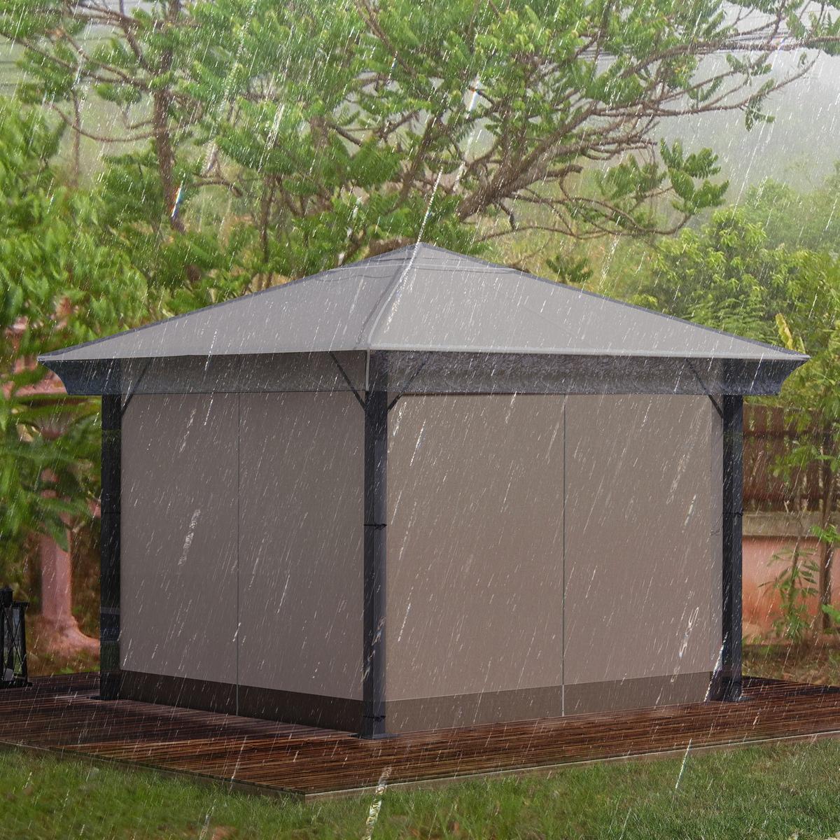 ABDECKUNG für Pavillon Kunststoff Transparent - Transparent, Kunststoff (300/80/300cm) - Outsunny