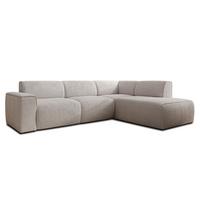 ECKSOFA L Form Didim Creme 292/220/78 cm – großes Sofa stilvoll & bequem R - Creme/Schwarz, Kunststoff/Textil (292/220cm) - AX Living