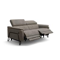 RELAXSOFA RODEN 3-Sitzer mit 2 Relax, beige, Veloursstoff - Beige, Holz/Textil (194/82/103cm) - Wozimo