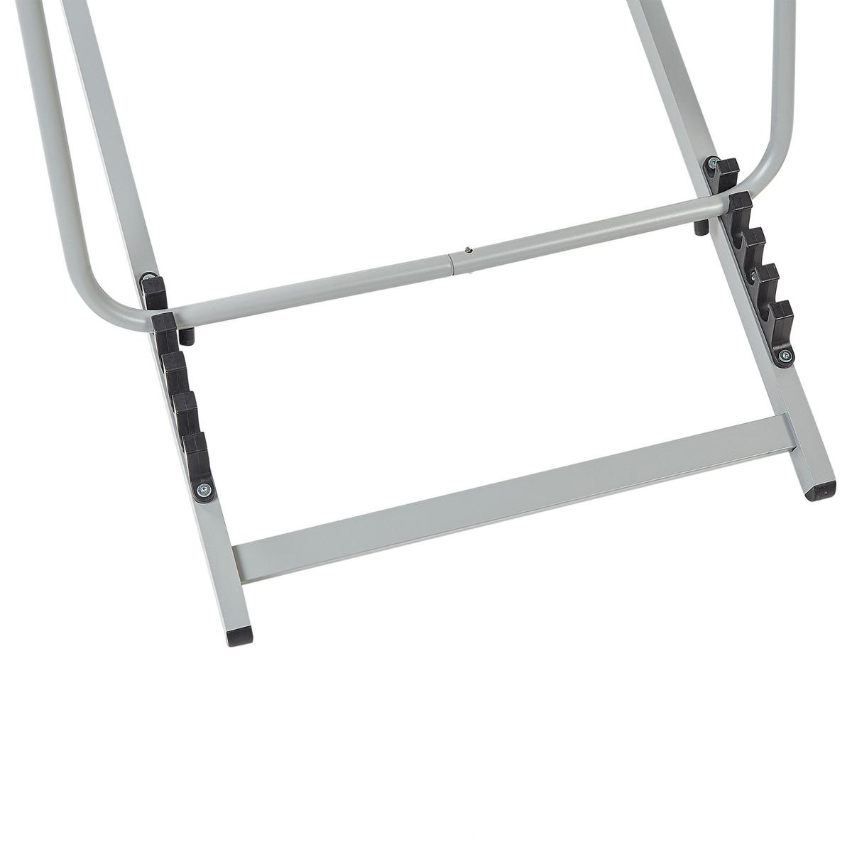 GARTENSTUHL Weiß Locri II - Hellgrau/Weiß, Metall (60/79/95cm) - Beliani