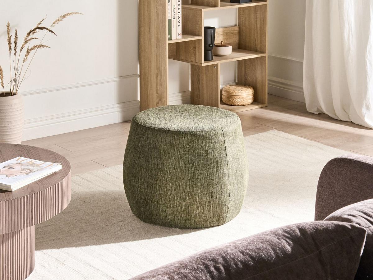 POUF Dunkelgrün Ashton - Grün, Textil (61/43/61cm) - Beliani