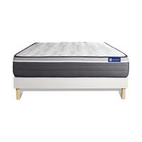 BETT Actimemo plus Memory-Schaum 120 x 190 cm h4 - Kit Bettgestell Weiß - Beige/Weiß, Karton/Holz (120/190cm) - ACTISOM