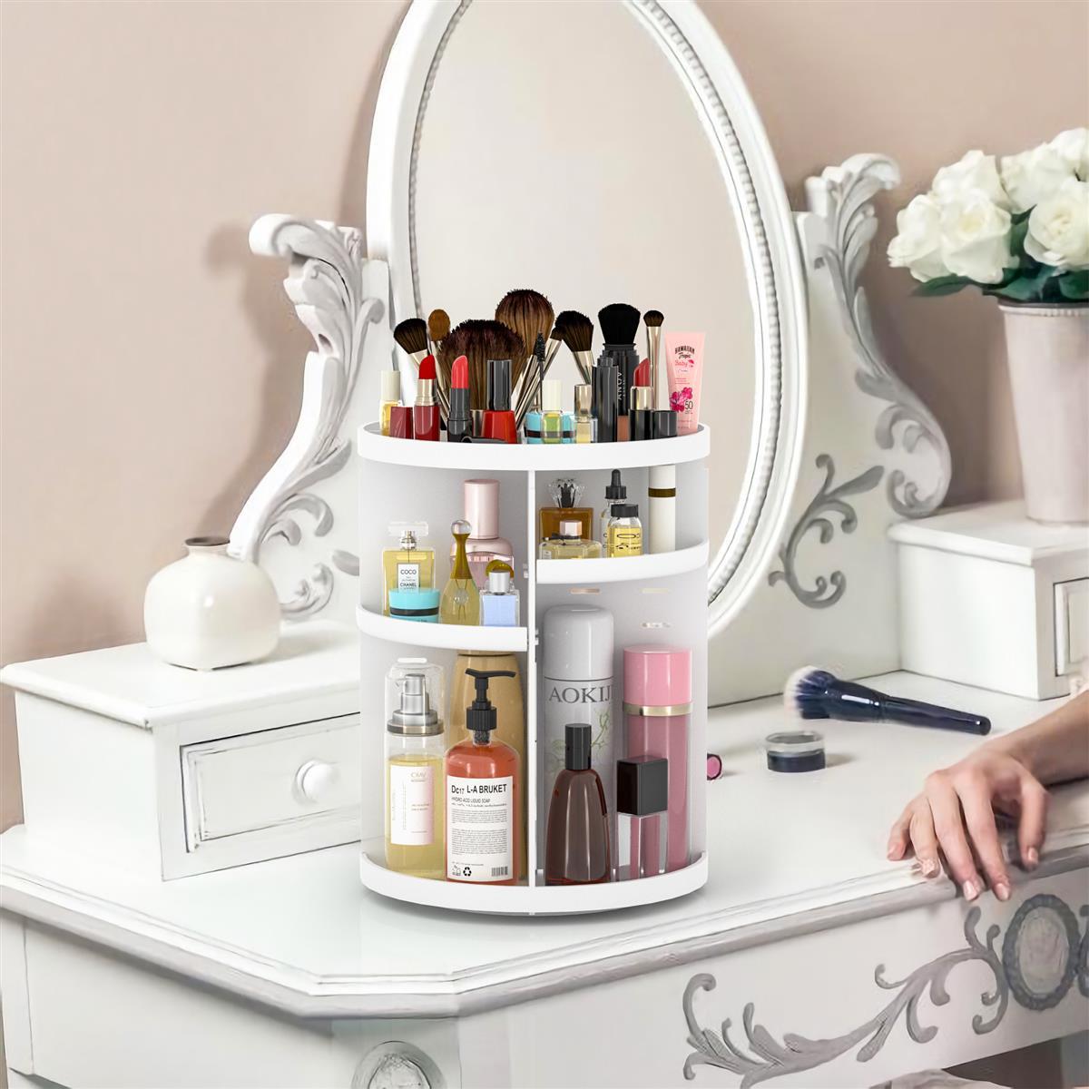 MAKE UP ORGANIZER 30/23 cm (Weiß) - Weiß, Kunststoff (23/30/23cm) - Intirilife