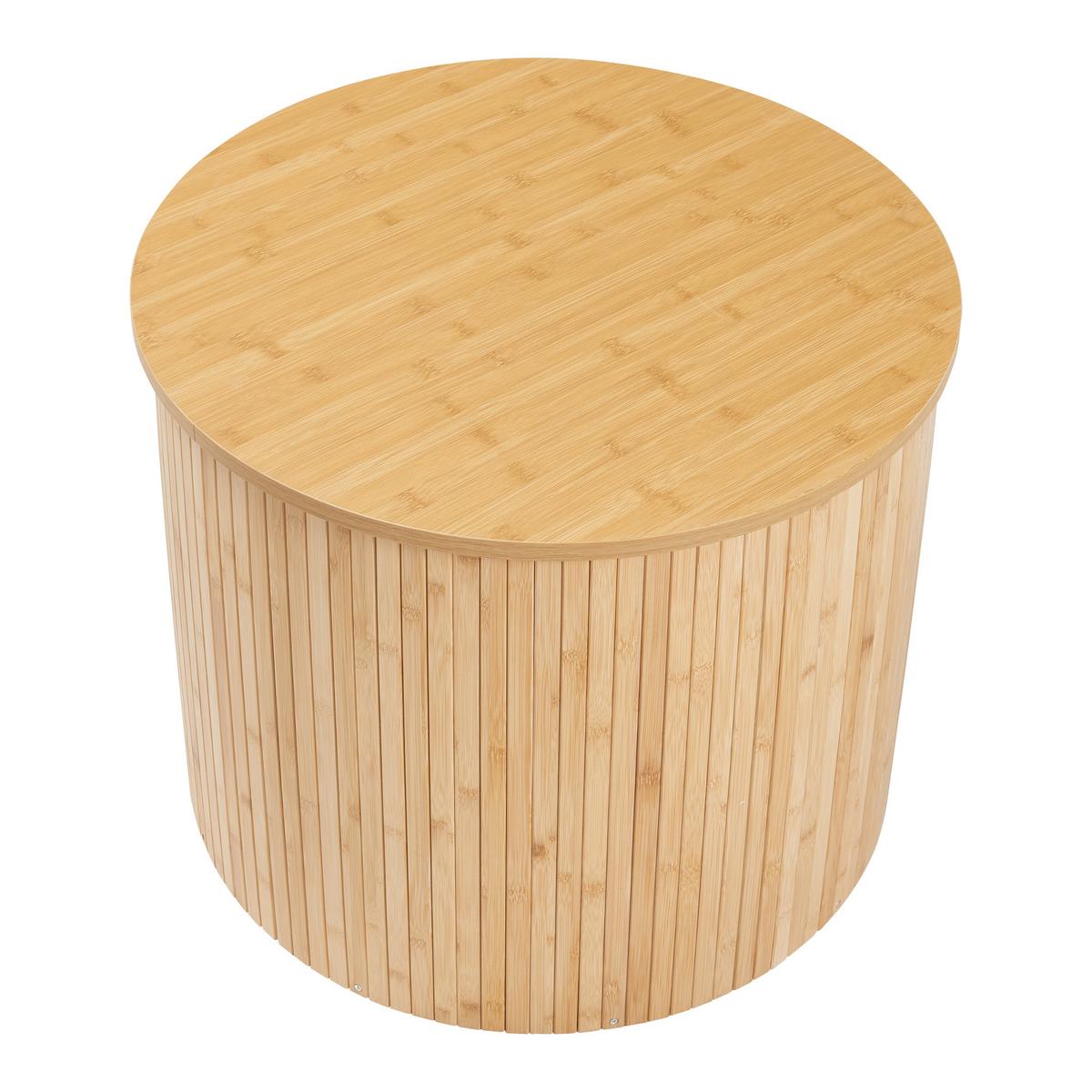 COUCHTISCH Ledepid 48/60 cm - Naturfarben, Holz/Holzwerkstoff (60/60/48cm) - [en.casa]