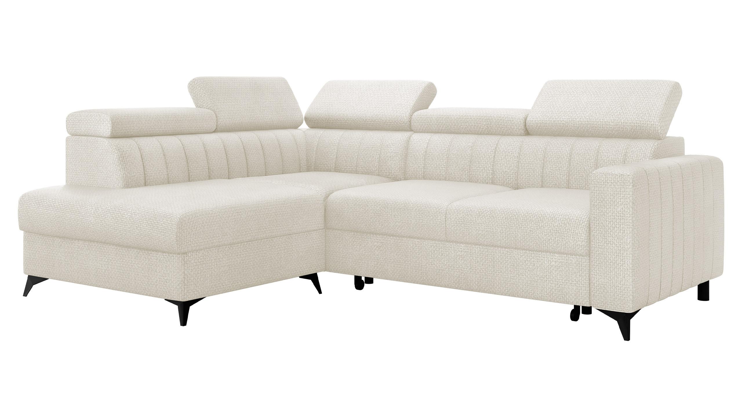 ECKSOFA Milano 2RRLXP, Seite: Links LXP+R+2R - Creme, Holz/Textil (249/195cm) - MIRJAN24