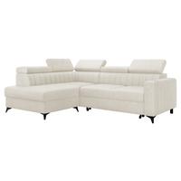 ECKSOFA Milano 2RRLXP, Seite: Links LXP+R+2R - Creme, Holz/Textil (249/195cm) - MIRJAN24