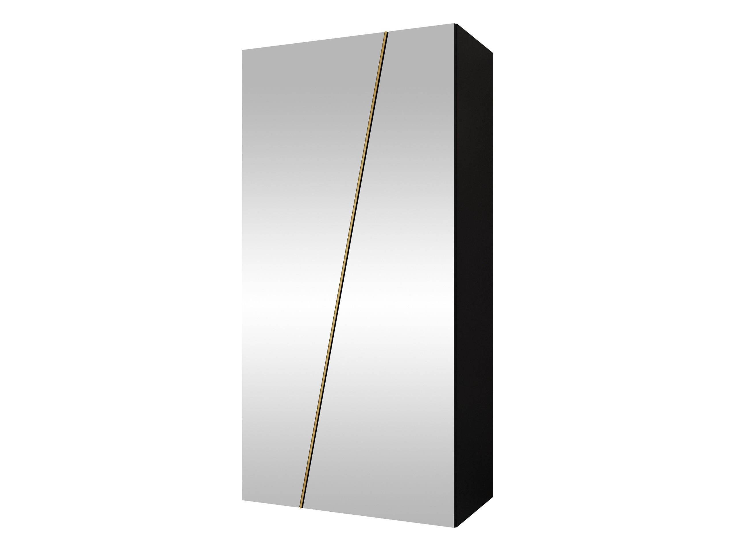 DREHTÜRENSCHRANK Zen 2L 100 cm - Goldfarben/Schwarz, Holzwerkstoff/Kunststoff (100/202/50cm) - MIRJAN24