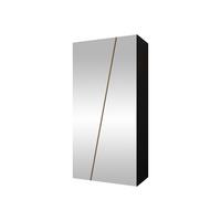 DREHTÜRENSCHRANK Zen 2L 100 cm - Goldfarben/Schwarz, Holzwerkstoff/Kunststoff (100/202/50cm) - MIRJAN24
