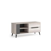 LOWBOARD, Eiche, Grau., 113/40/52cm - Grau, Holzwerkstoff (113/52/40cm) - Skraut Home