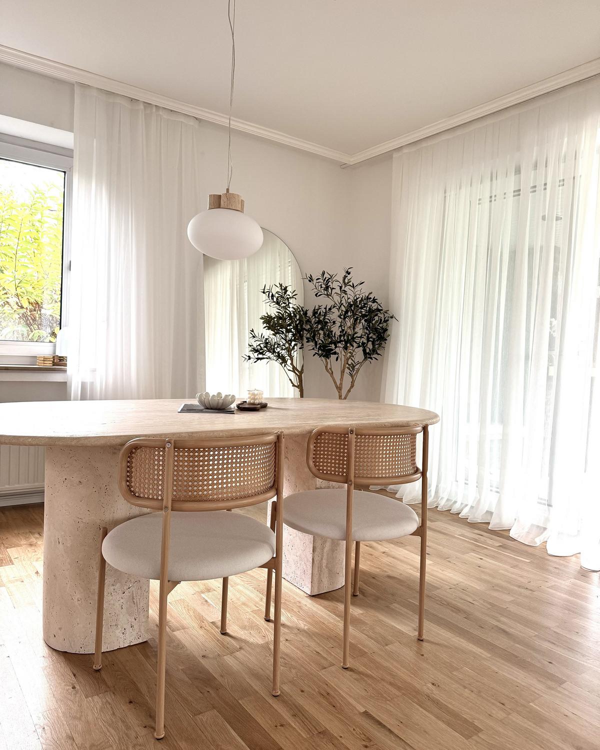 STUHL 2er-Set Metall heller Holzfarbton/creme Andover - Hellbraun/Beige, Metall (50/75/50cm) - Beliani