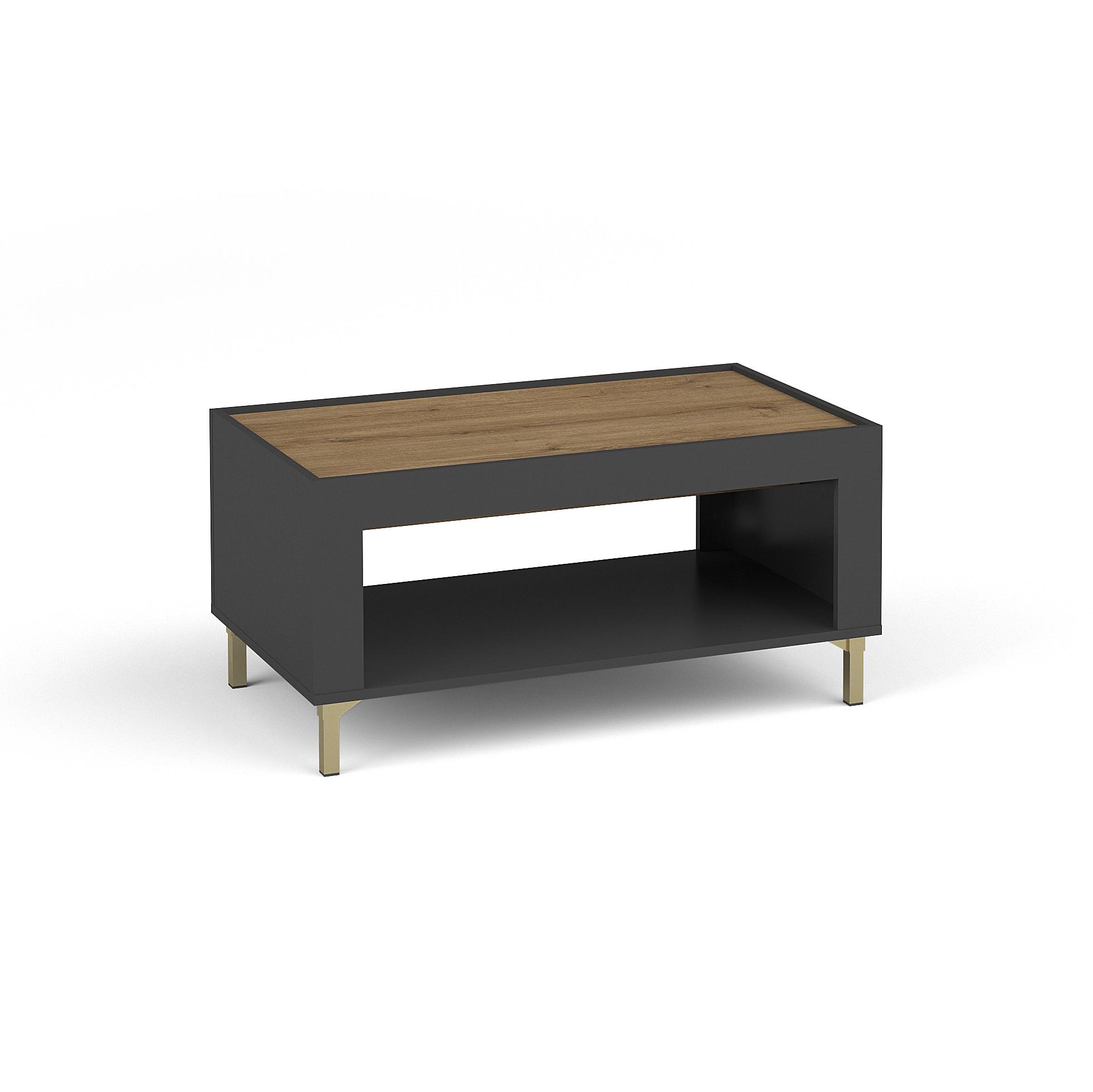 COUCHTISCH Monta 97×56 cm, Schwarz - Schwarz, Holzwerkstoff (56/97/47cm) - Beautysofa