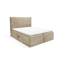 BOXBETT Arnau - Beige, Holzwerkstoff/Textil (160/200cm) - Fun Möbel