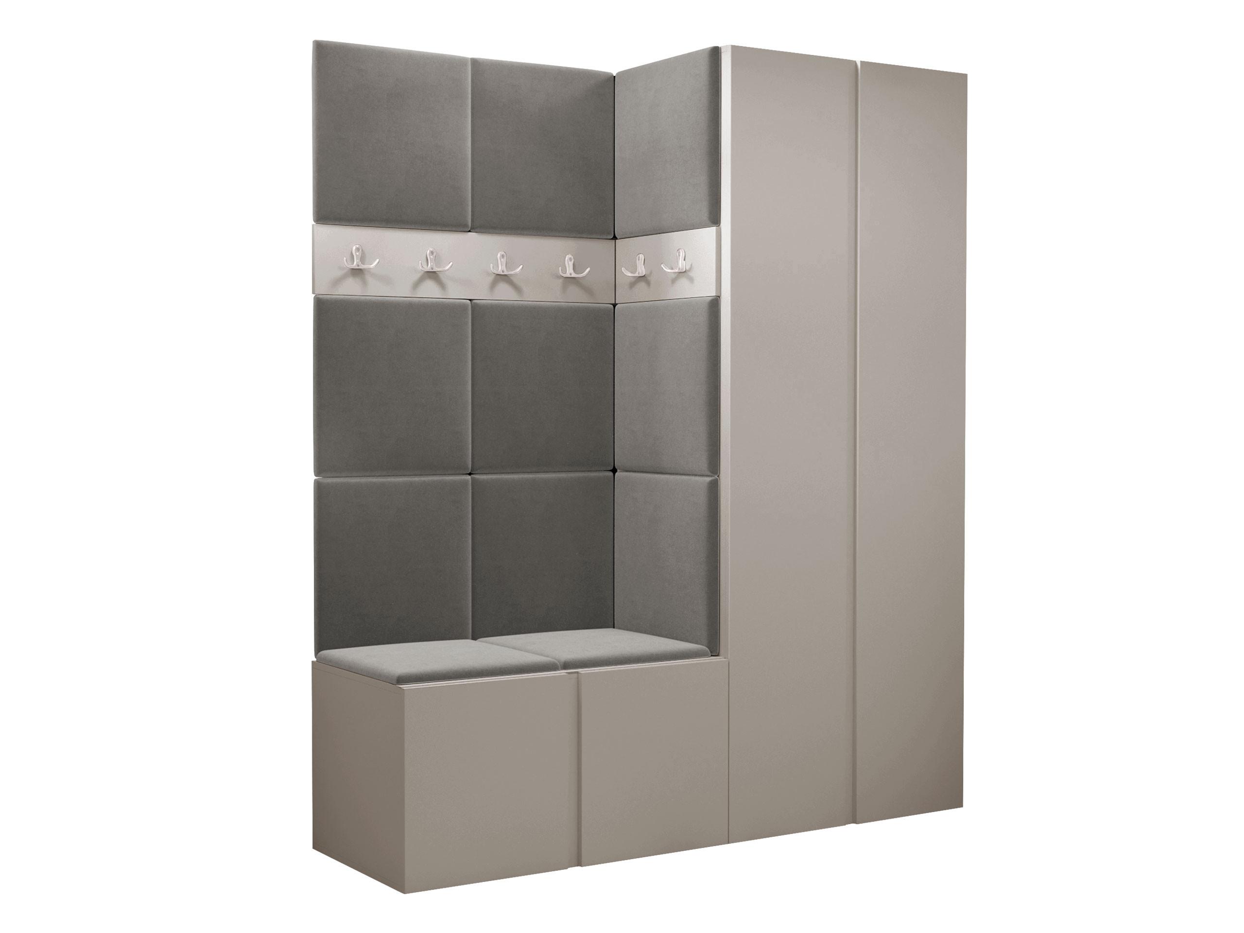 GARDEROBEN-SET Orion III - Kaschmir/Grau, Holzwerkstoff/Kunststoff (158/186/46cm) - MIRJAN24