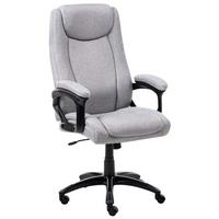 CHEFSESSEL Leinen Grau Graceful - Grau, Textil (70/119/70cm) - Beliani