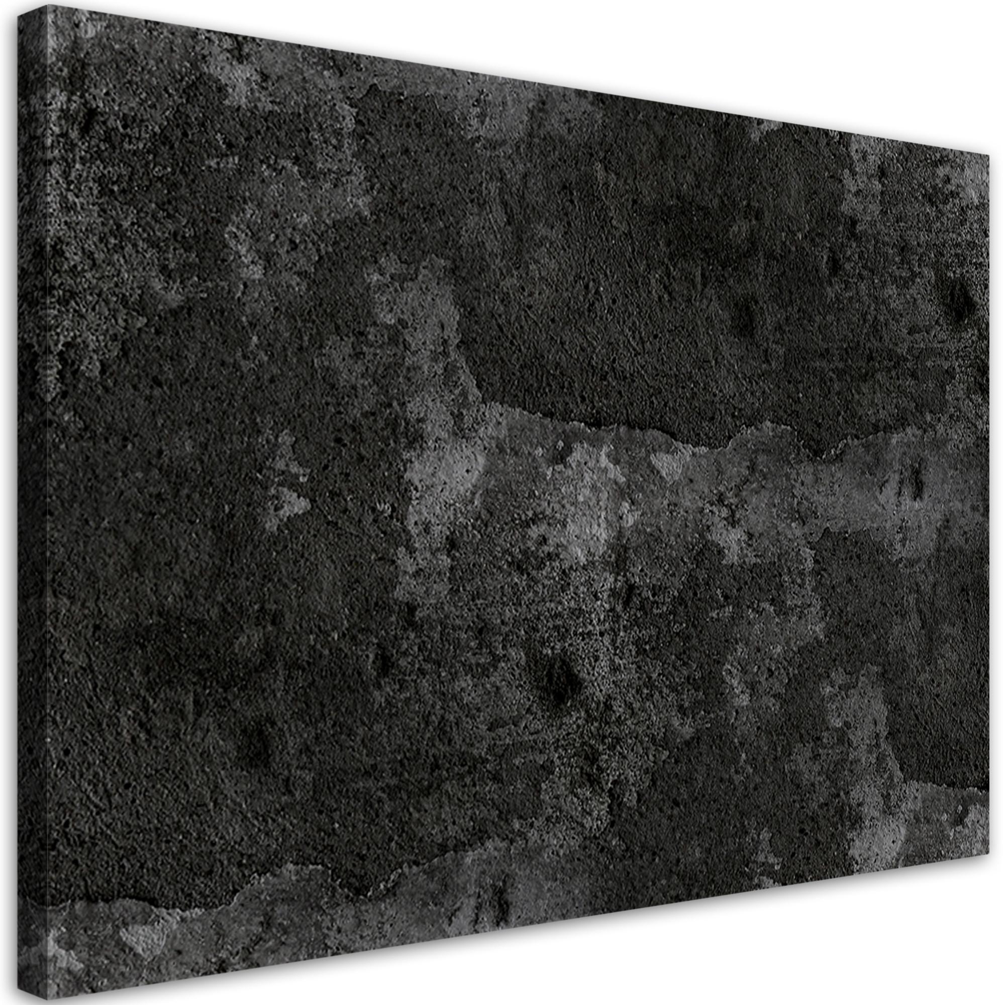 WANDBILD alte betonwand - Schwarz, Textil (60/40cm) - Feeby