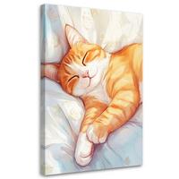 LEINWANDBILD Tiere 60x90cm - Orange, Textil (60/90cm) - Feeby