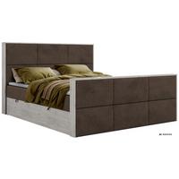 BOXBETT DELNOR DUO 200/200 - Braun Velvet - Topper T25 - H4 - Schwarz/Braun, Kunststoff/Textil (200/200cm) - MKS