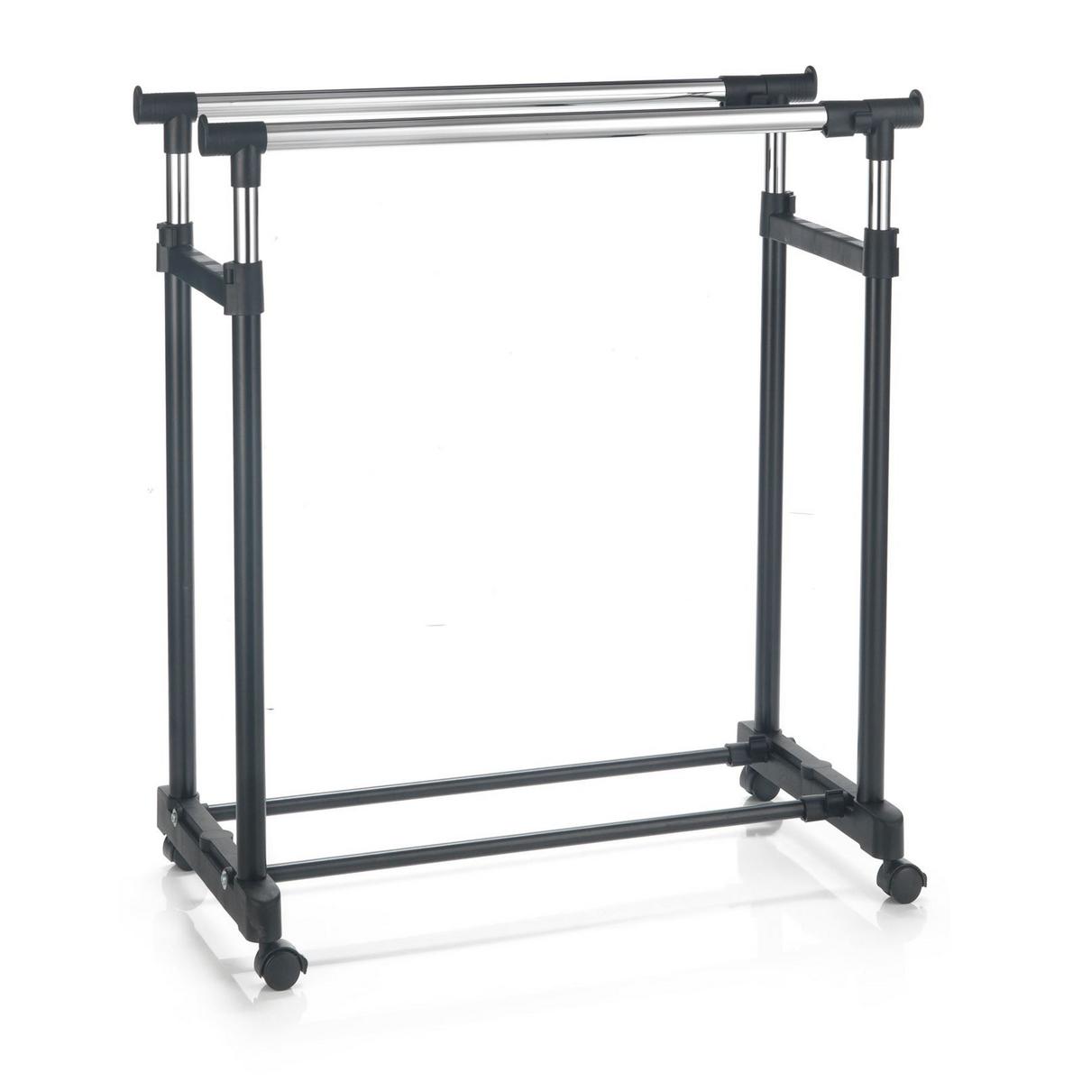 GARDEROBENWAGEN CASA schwarz - Schwarz, Metall (82/89/43cm) - CARO-Möbel