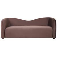 3-SITZER-SOFA Samtstoff Dunkelbraun Veltada - Dunkelbraun, Textil (205/75/90cm) - Beliani