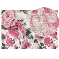 KURZFLOR-TEPPICH Ejaz 200/140 cm - Pink, Textil (140/200cm) - Beliani
