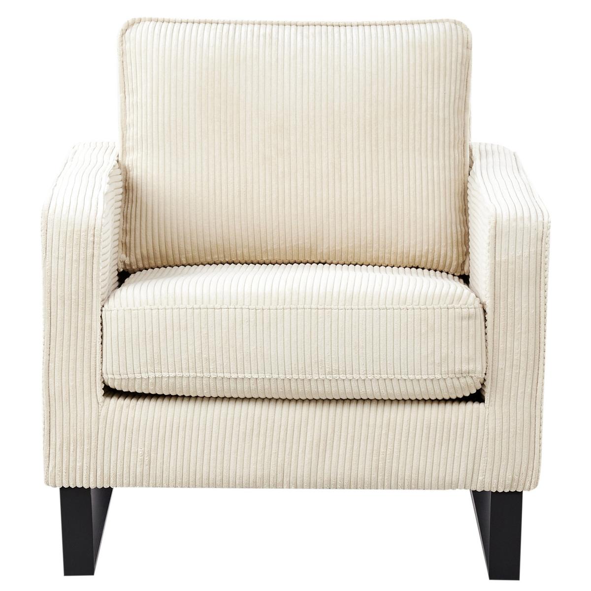 SESSEL Cord Hellbeige Vind - Beige, Textil (76/82/82cm) - Beliani