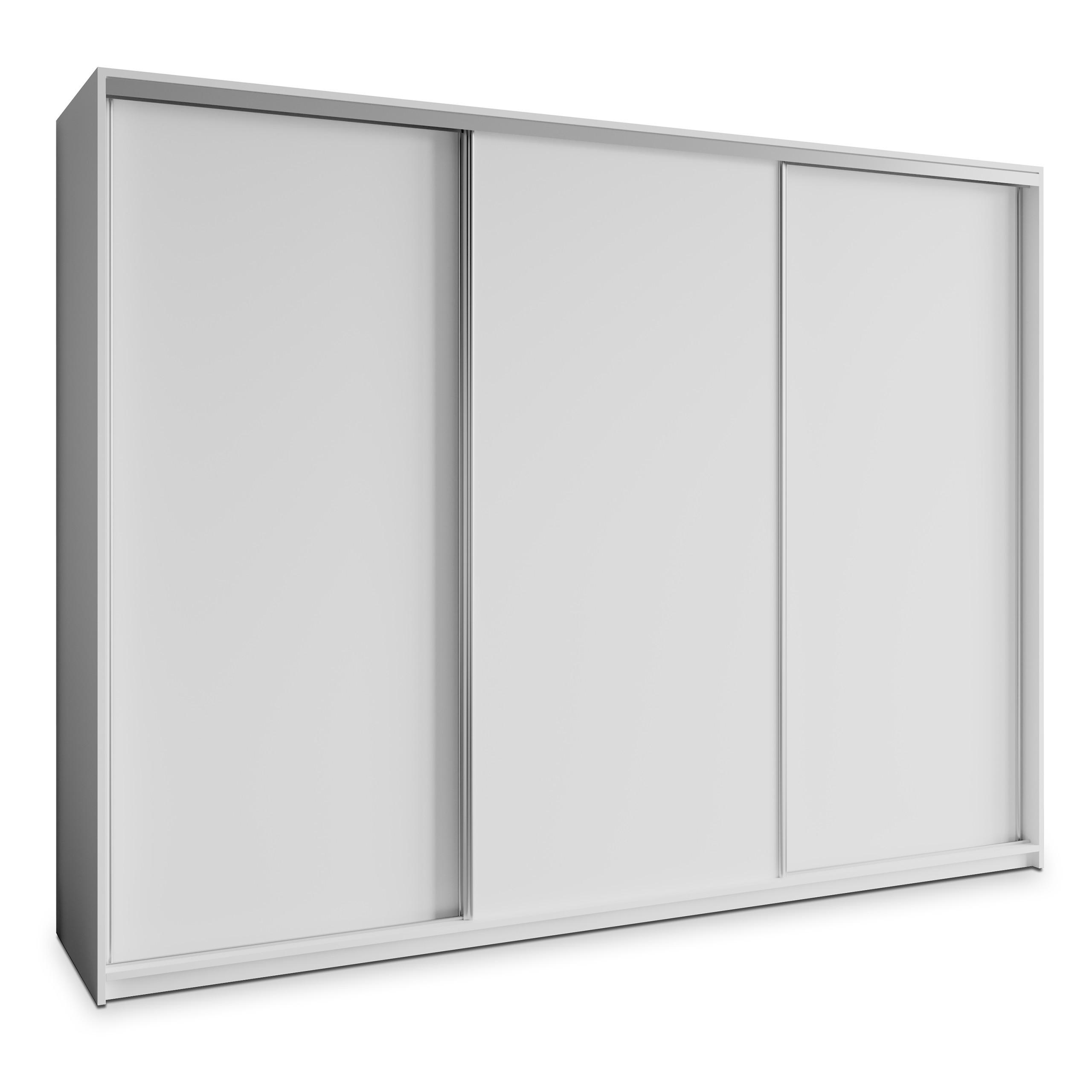 SCHWEBETÜRENSCHRANK NISSE 270/205/60 cm 3-türig Weiß - Weiß, Holzwerkstoff (270/205/60cm) - MASSENO