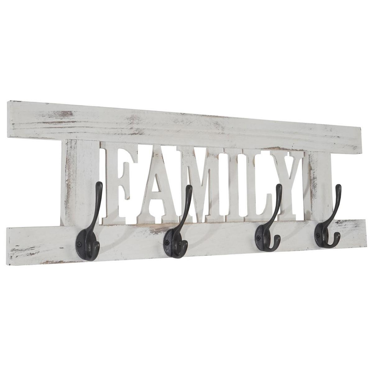 WANDGARDEROBE FAMILY SHABBY-LOOK Cremeweiß - Weiß, Holz (60/21/2cm) - MCW
