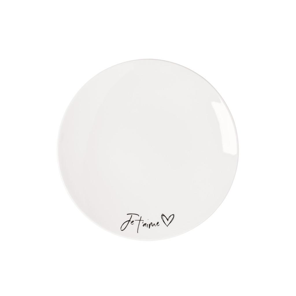 FRÜHSTÜCKSTELLER JE T'AIME Statement weiß ø 21,2 cm - Weiß, Keramik (21.2cm) - Villeroy & Boch