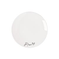 FRÜHSTÜCKSTELLER JE T'AIME Statement weiß ø 21,2 cm - Weiß, Keramik (21.2cm) - Villeroy & Boch