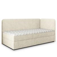 BOXBETT GINA 80x200 cm mit Matratze und Topper, H2+H3 - Creme - Creme, Holz (80/200cm) - MASSENO