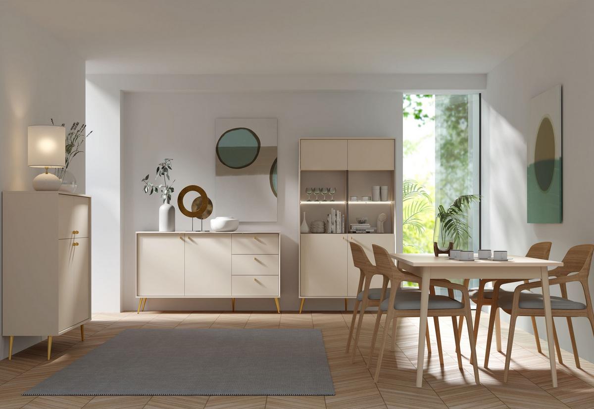 TV-SCHRÄNK Wüstensand 156/55/41 - Kaschmir, Holzwerkstoff (156/55/41cm) - RAUMHIRSCH FURNITURE
