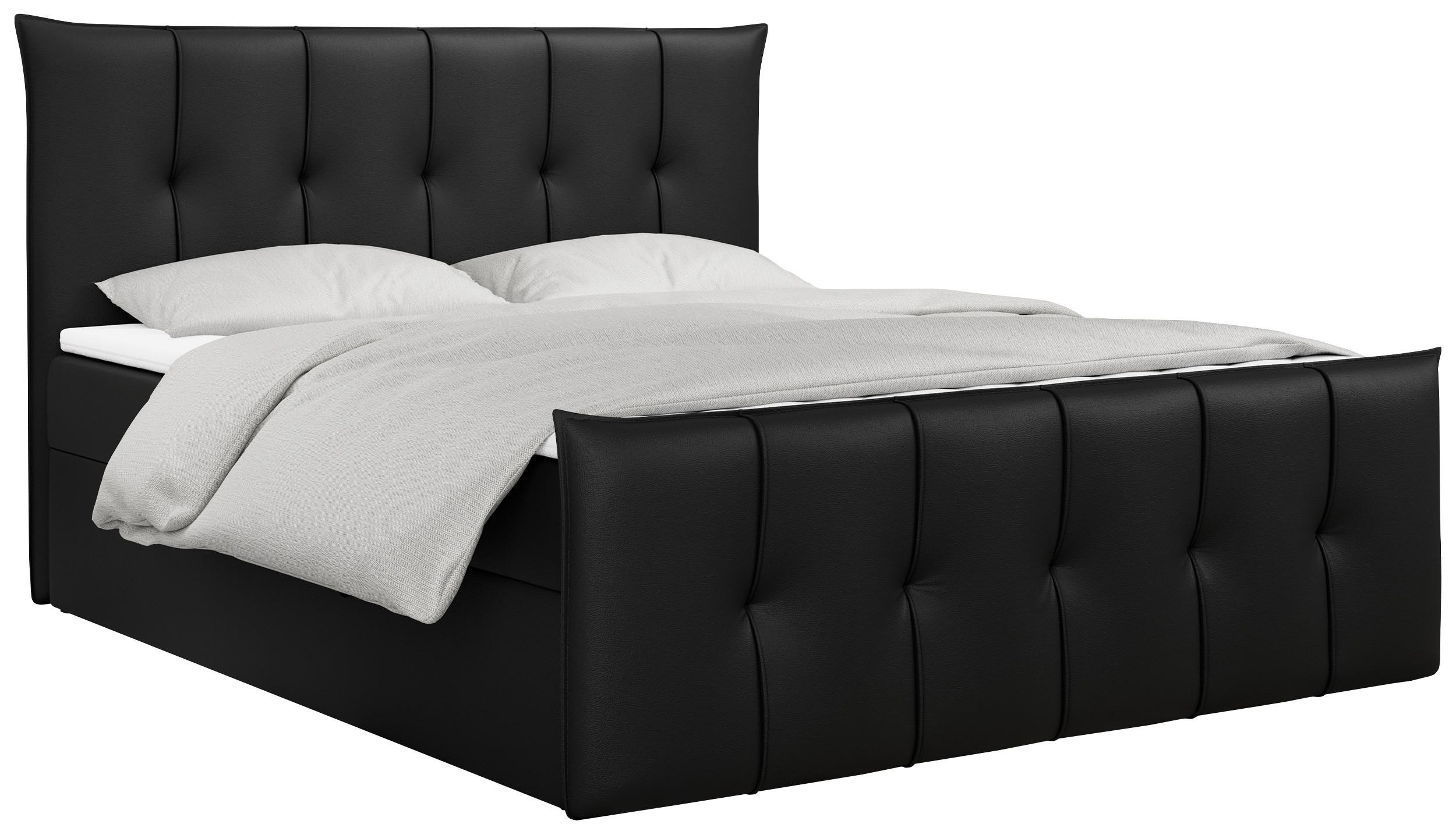 BOXBETT PREMIUM 11 140/200 Schwarz Kunstleder - H3 - Schwarz, Holz/Textil (140/200cm) - MKS