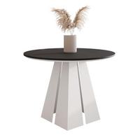 AUSZIEHTISCH FORTE 120/76 cm, Weiß / Schwarz - Schwarz/Weiß, Holzwerkstoff/Metall (120/120/76cm) - Idohome