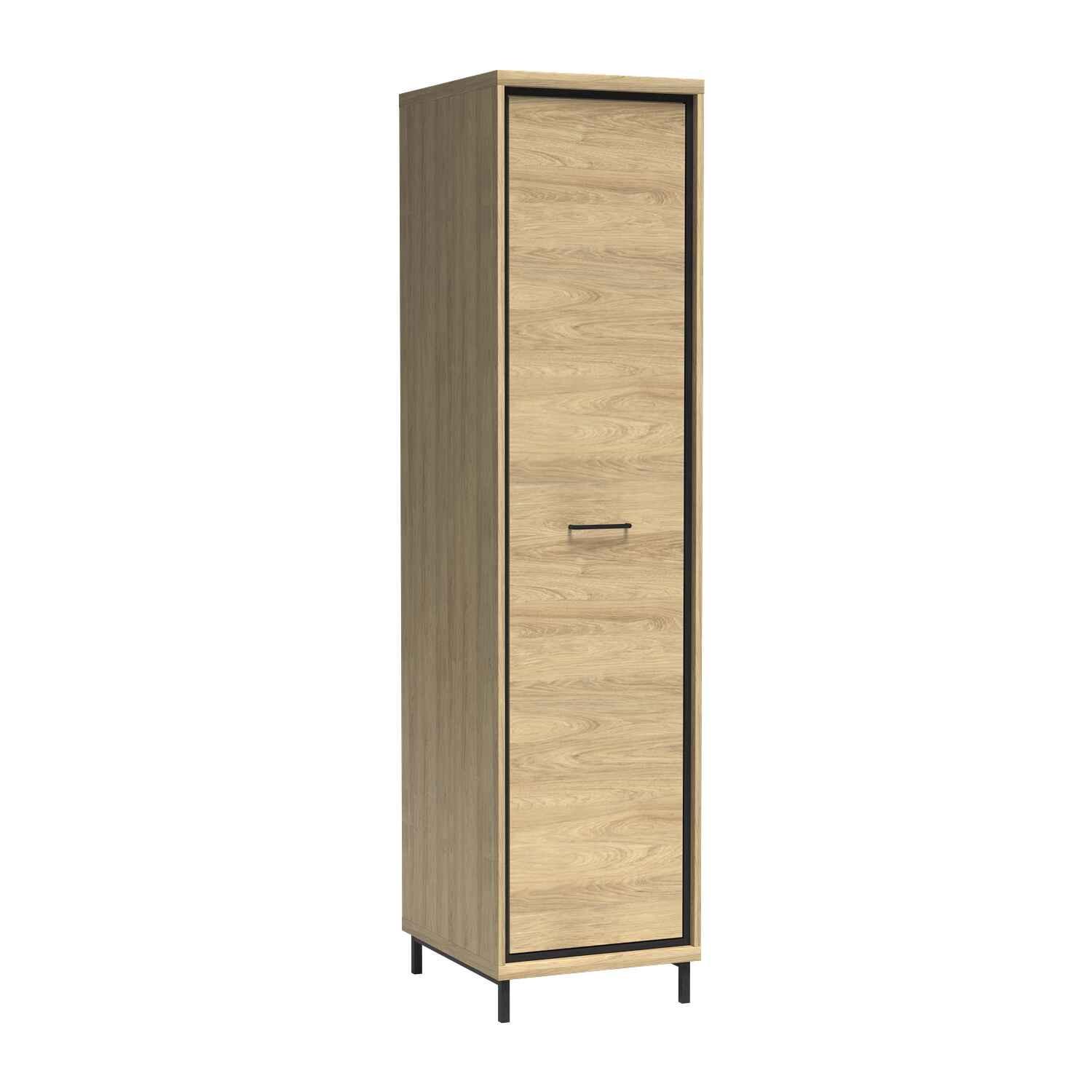 DREHTÜRENSCHRANK SYNDRA 49,5/197/58,5 cm 1-türig Eichefarben - Eichefarben, Holzwerkstoff (49.5/197/58.5cm) - MASSENO