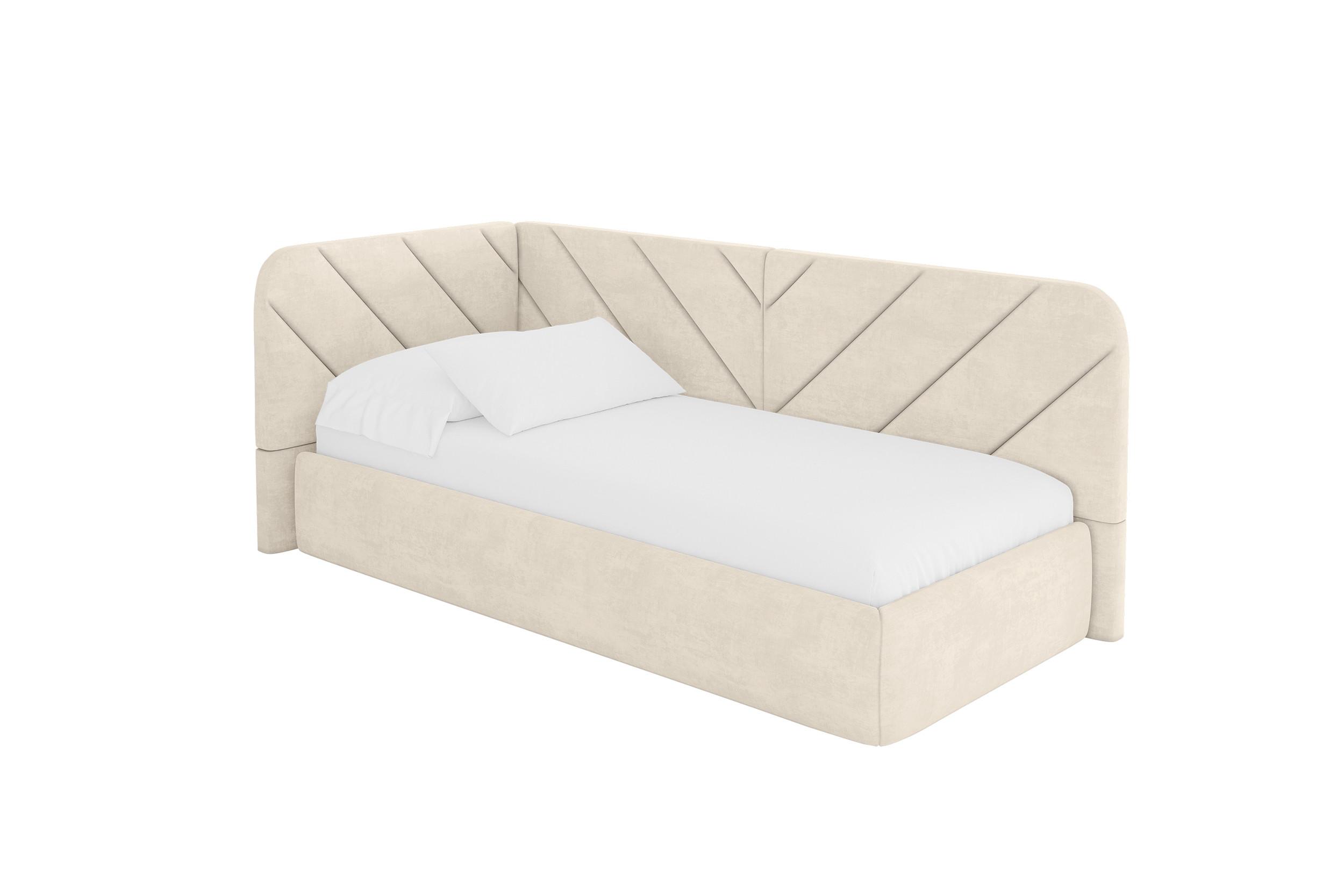 EINZELLBETT Jugendbett mit Bettkasten und Matratze H3/H4, Rechts - FIKY 100x200 Beige - Naturfarben, Holzwerkstoff/Textil (100/200cm) - ALTDECOR