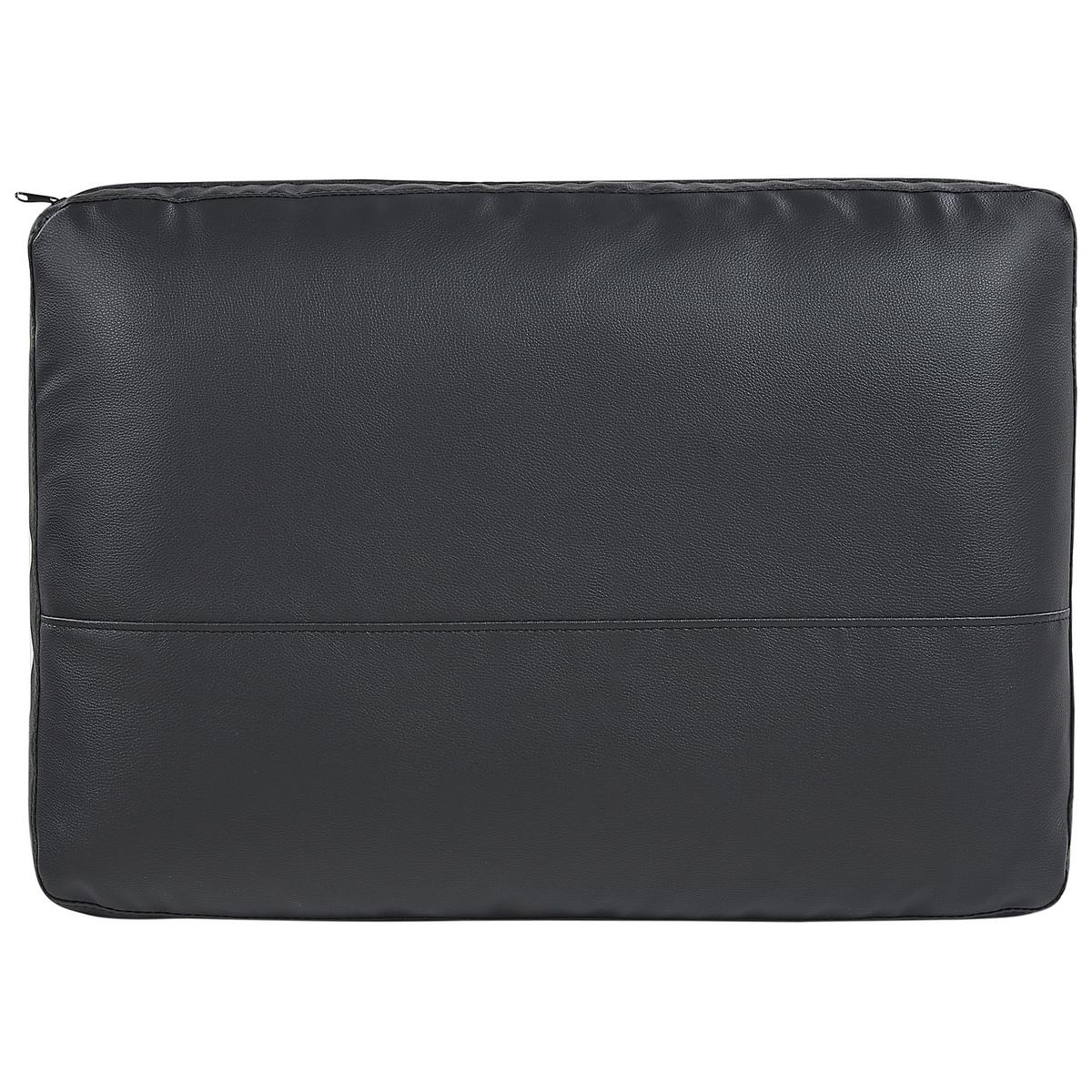 3-SITZER-SOFA Kunstleder schwarz Sovik - Schwarz, Kunststoff/Textil (215/72/87cm) - Beliani