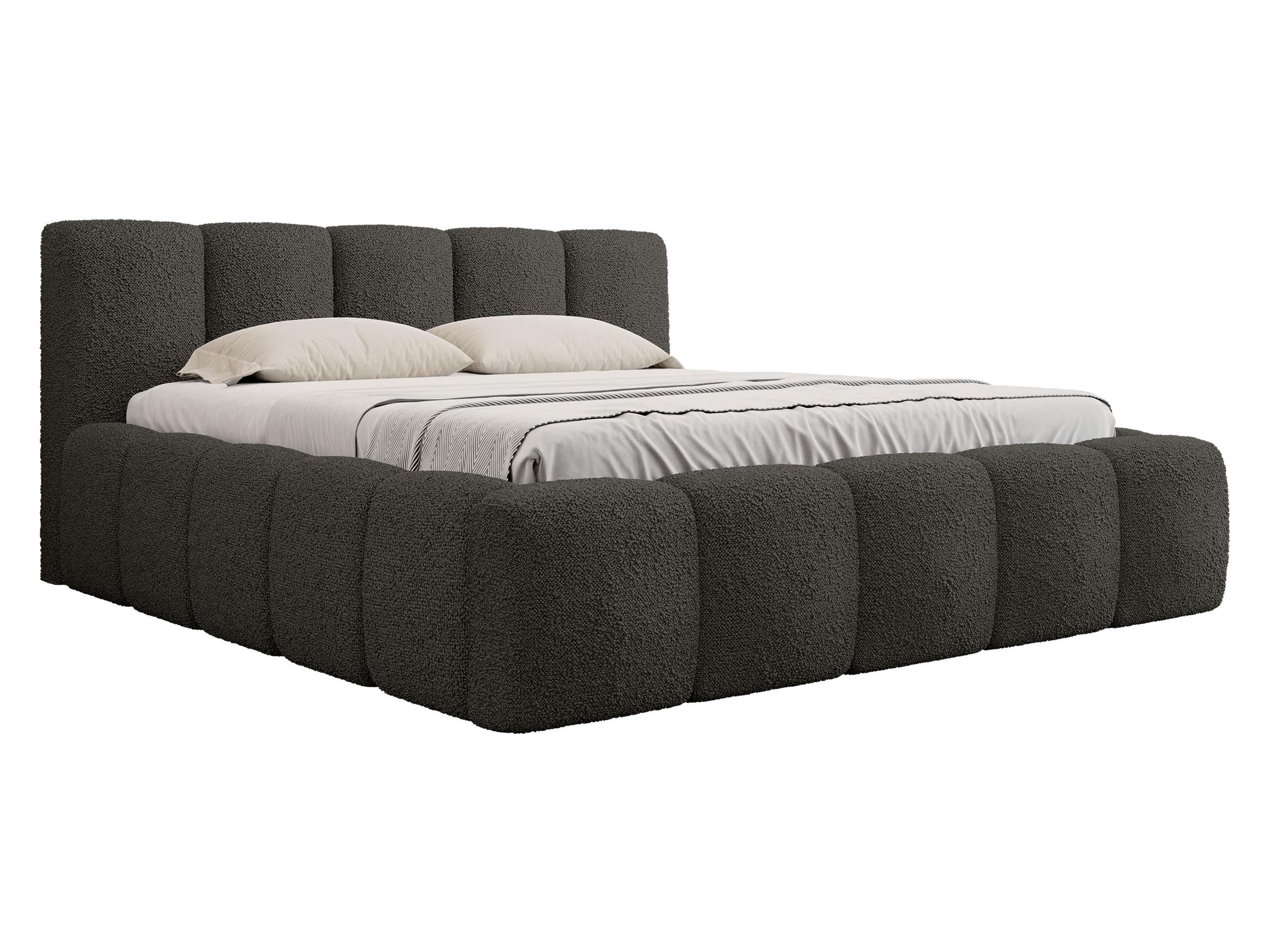 POLSTERBETT Kevson Boucle - Dunkelgrau, Holzwerkstoff/Textil (160/200cm) - MIRJAN24