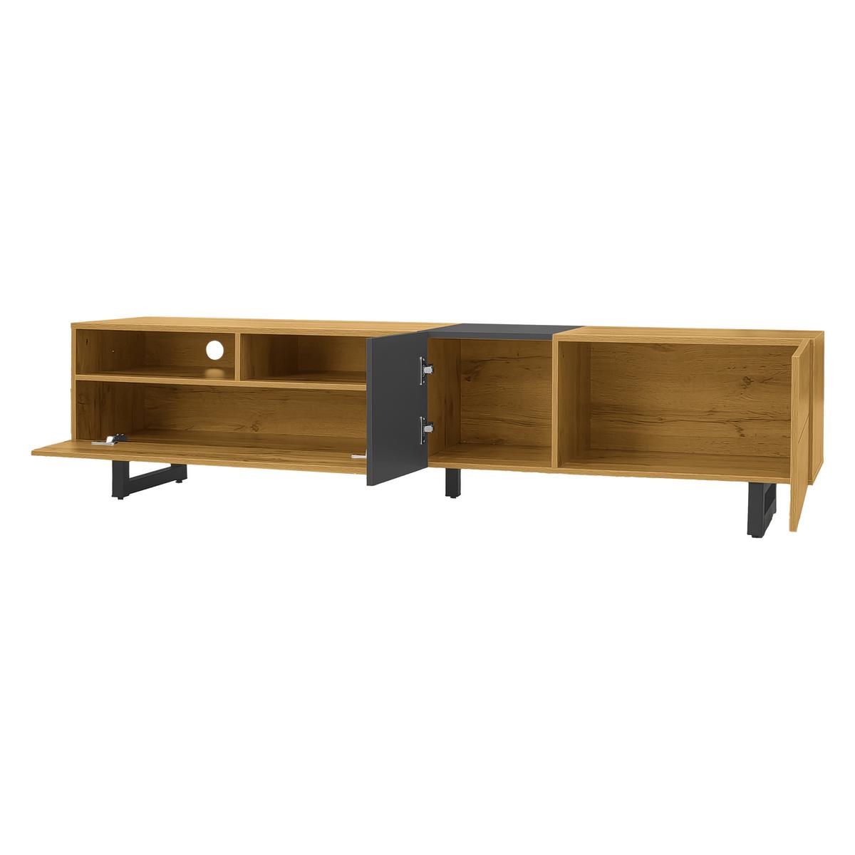 SIDEBOARD Industrieller Stil 170 /36.5/ 42 cm - Eichefarben, Holzwerkstoff (170/42/37cm) - Urban Meuble