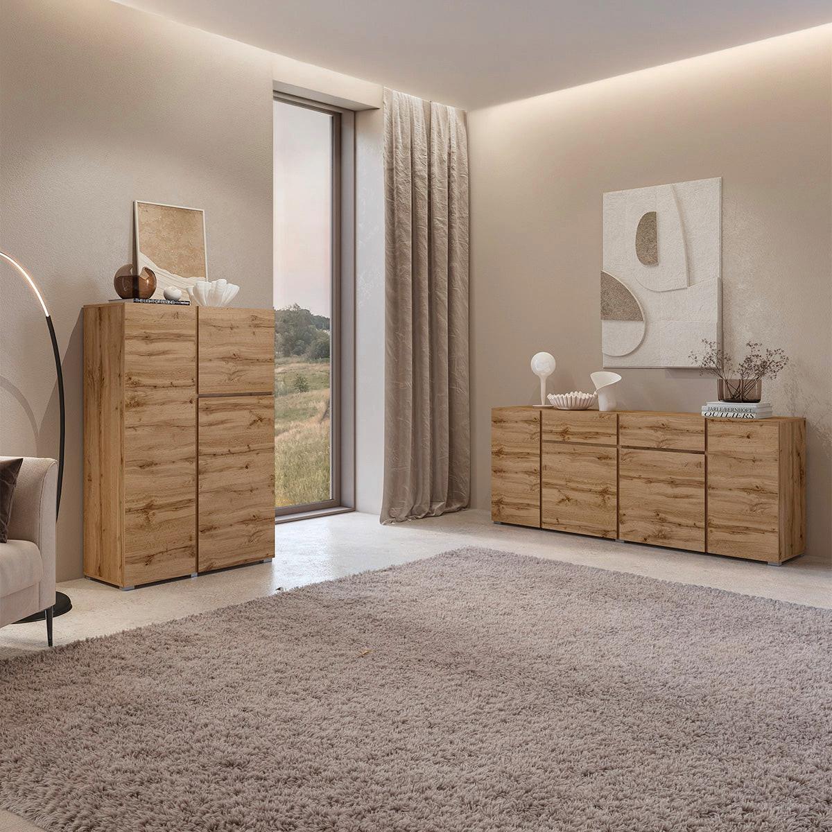 SIDEBOARD Maxis Holz - Braun, Holzwerkstoff (92/139/40cm) - Petits-meubles