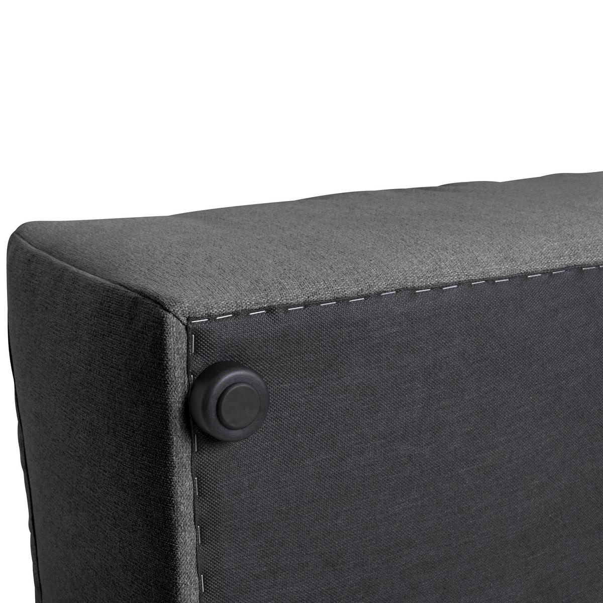 ECKSOFA mit Hocker links Kattrina Flachgewebe anthrazit - Anthrazit, Kunststoff (160/250cm) - 58aufmkessel