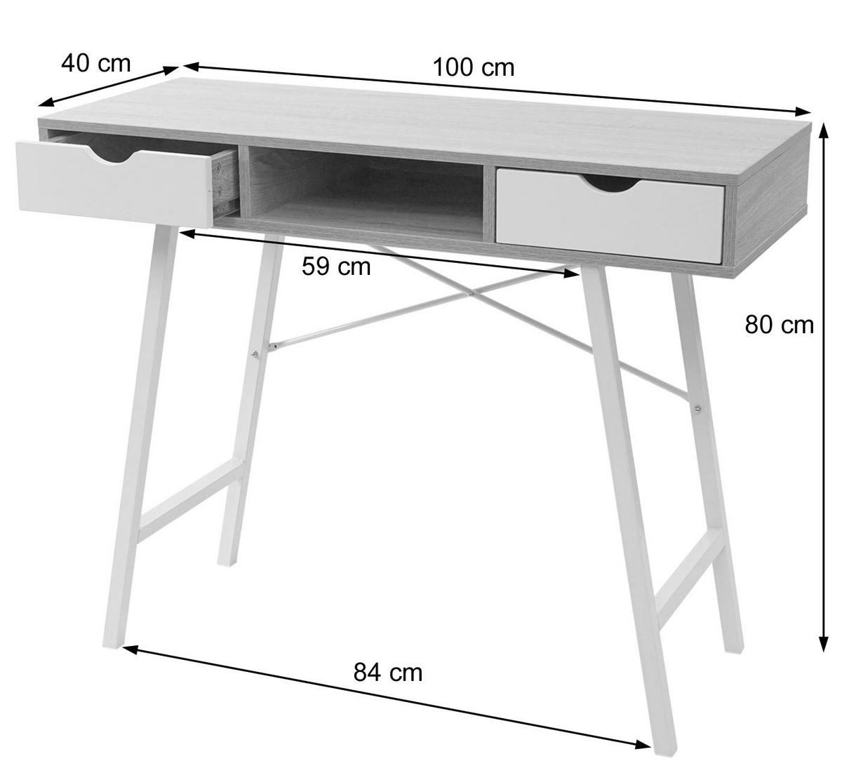 KONSOLENTISCH Schwarz - Schwarz, Holz (40/100/80cm) - MCW