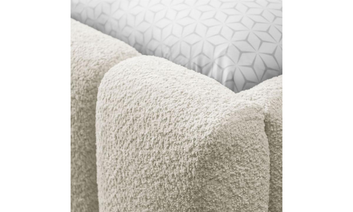 POLSTERBETT ELENA 160x200 cm Creme (Anthology 1), 34 Holzlatten, Kopfteil 108 cm - Creme, Textil (160/200cm) - Lookway