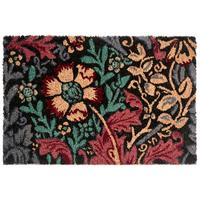 FUSSMATTE Bunt 50/80 cm Blume Kokosfasern Illiamna - Multicolor, Textil (50/80cm) - Beliani