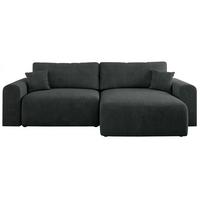 ECKSOFA NELSON Dunkelgrau Struktur - Dunkelgrau/Schwarz, Kunststoff/Textil (274/152cm) - MKS