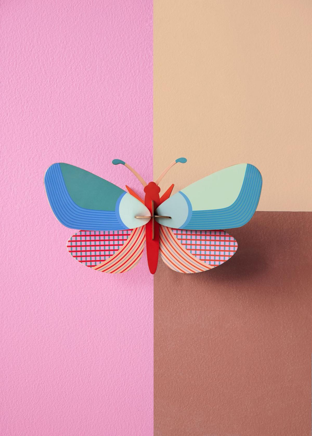 WANDDEKO Geor Schmetterling 9.5/16 cm - Multicolor, Wellpappe (9.5/16/28cm) - Studio Roof