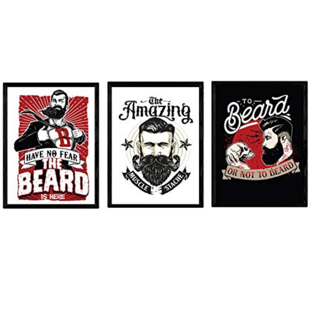 POSTER Set Mit 3 Barba A3 Rahmenlos - Klar, Papier (29.7/5/42cm) - Nacnic