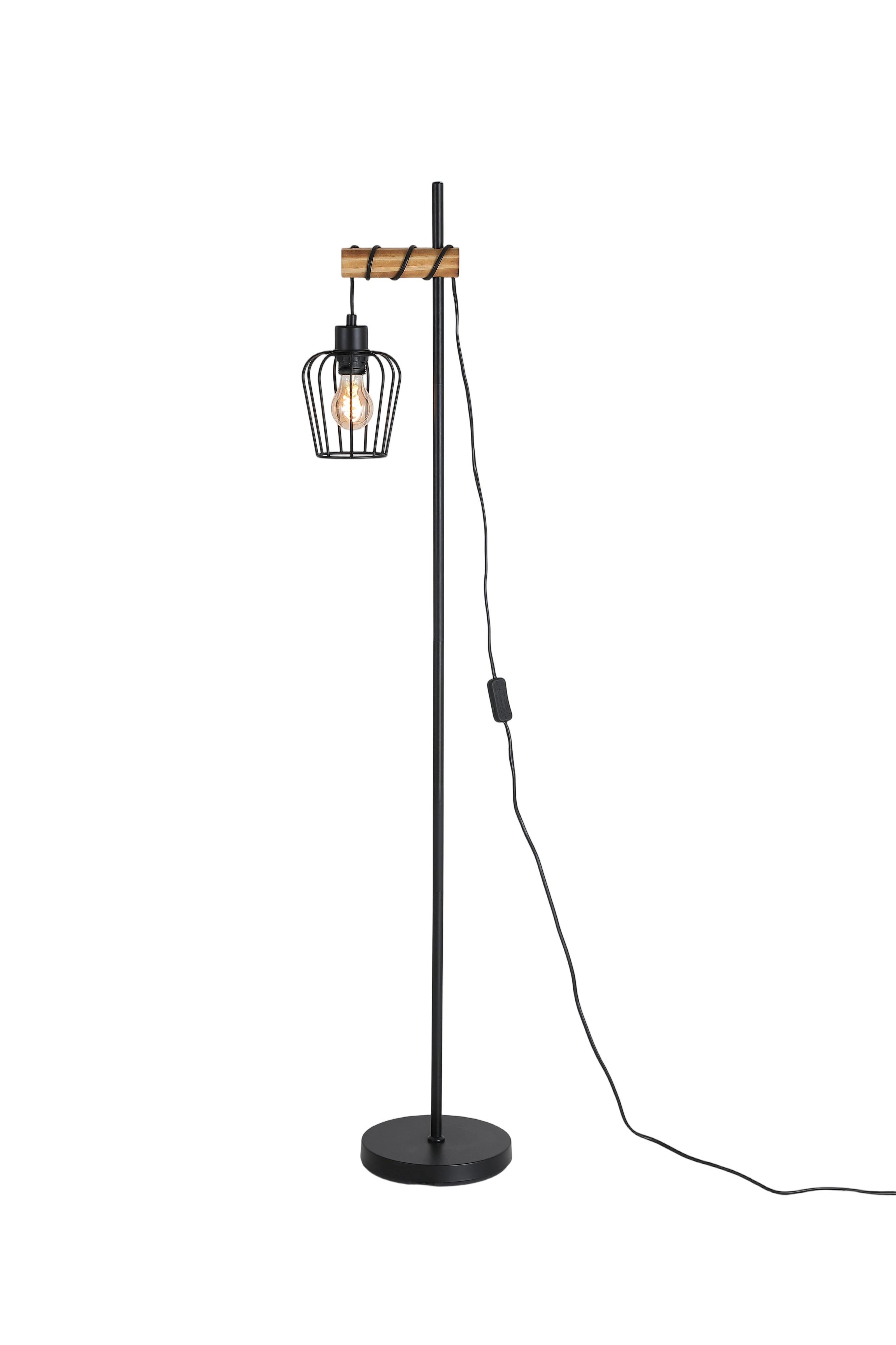 STEHLAMPE Lysandra 22/22/140 cm - Schwarz, Metall (22/22/140cm) - ZMH
