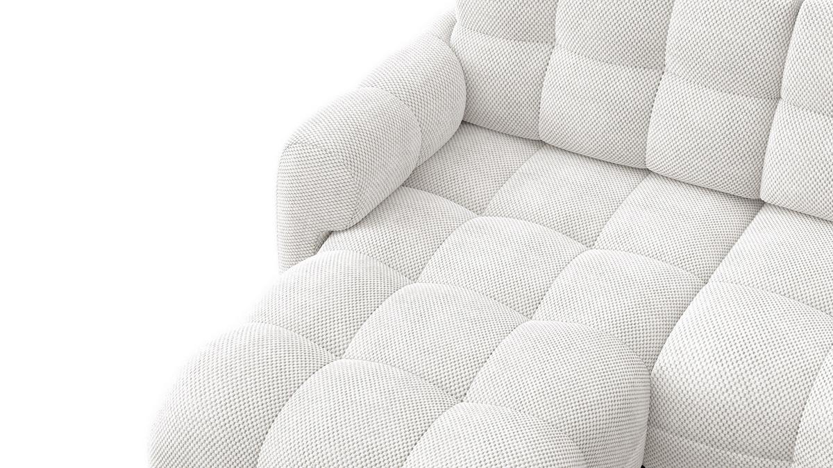 ECKSOFA MELLOW 4-Sitzer, creme - Creme/Schwarz, Holz/Textil (262/156cm) - Wozimo