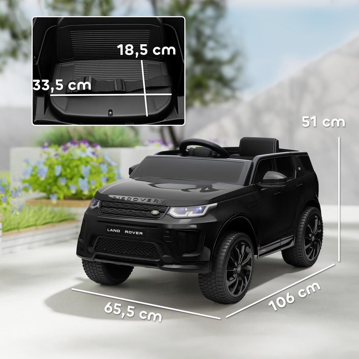 KINDER Elektroauto 12V Kinderauto mit 2,4G Fernbedienung, Musik, 3-5 km/h - Schwarz, Kunststoff (106/65.5/51cm) - AIYAPLAY