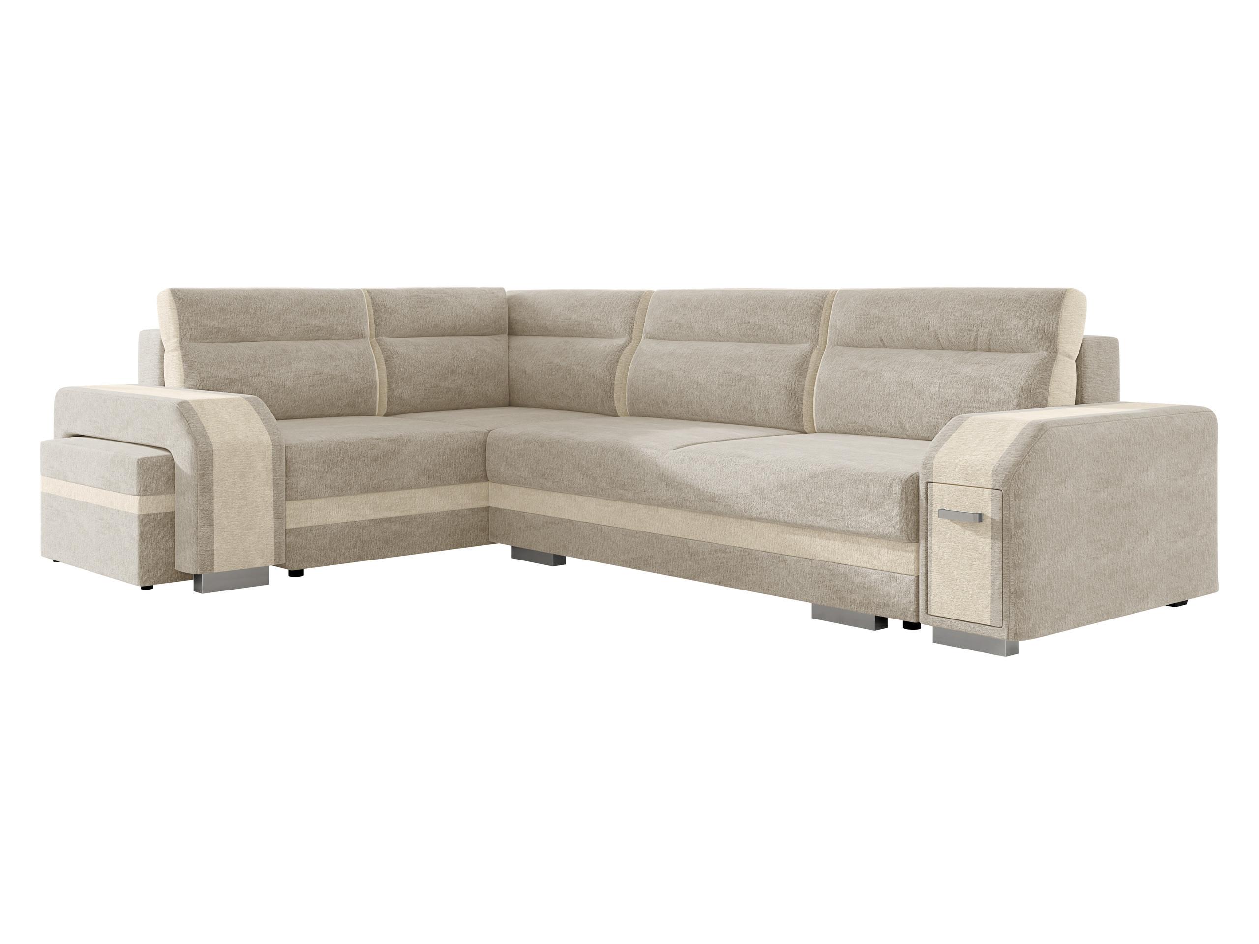 ECKSOFA Assan, Seite: Links - Chromfarben/Beige, Holz/Kunststoff (305/205cm) - MIRJAN24